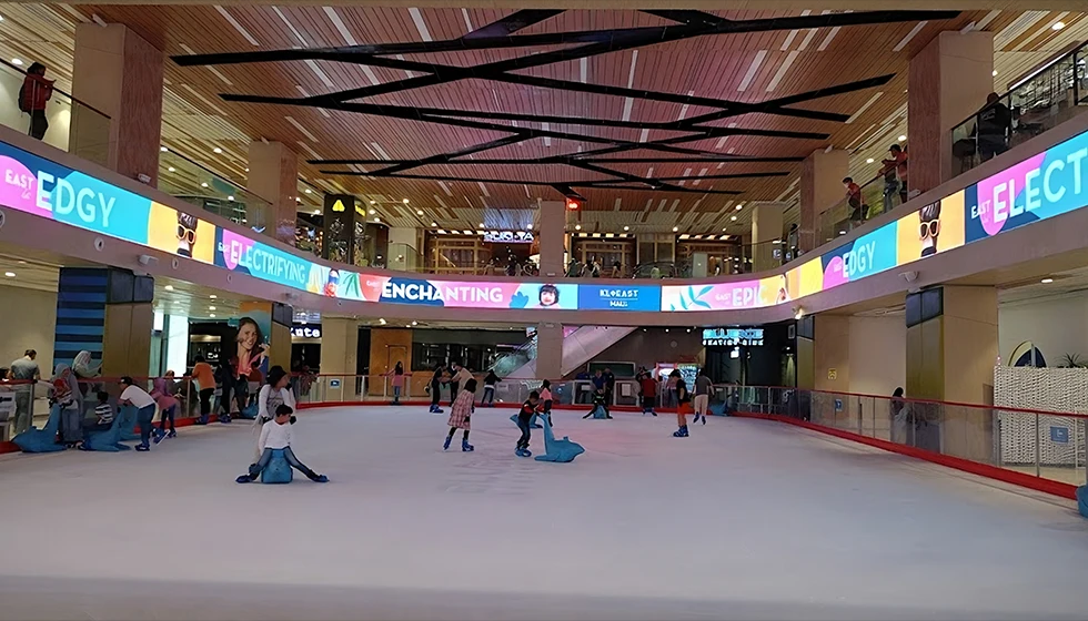 Blue Ice Skating Rink @ KL East Mall & Space and Time Cube